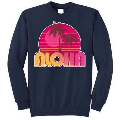 Retro Aloha Summer Fun Pink Logo Tall Sweatshirt