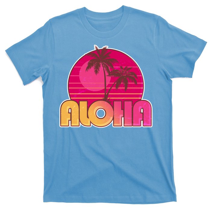 Retro Aloha Summer Fun Pink Logo T-Shirt