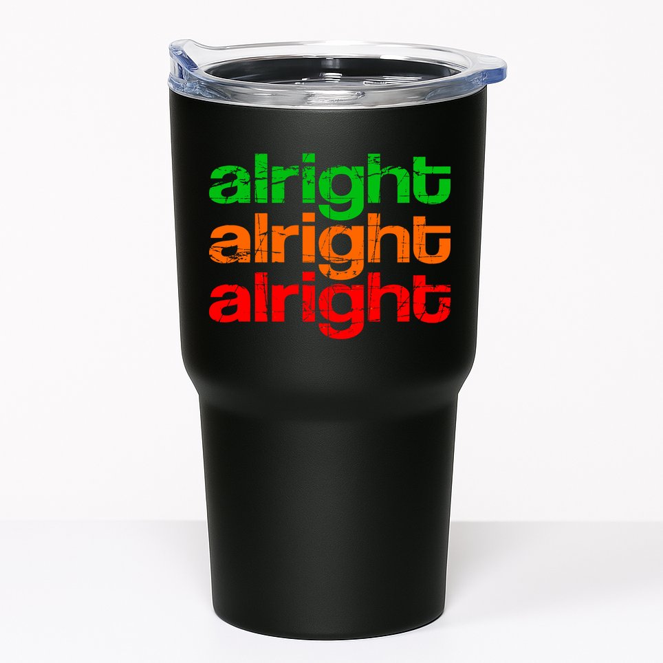 Retro Alright Logo Tumbler