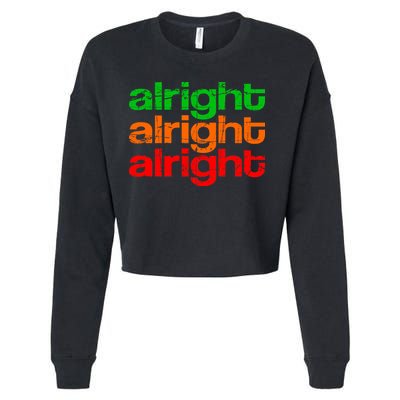Retro Alright Logo Cropped Pullover Crew