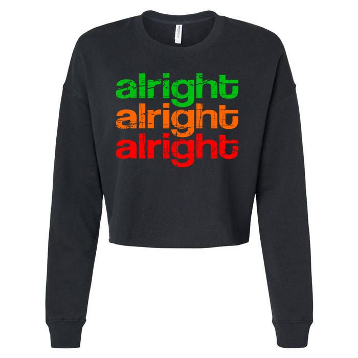 Retro Alright Logo Cropped Pullover Crew