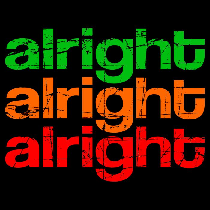 Retro Alright Logo Cropped Pullover Crew
