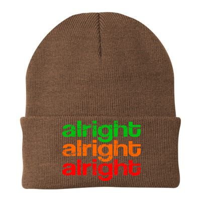 Retro Alright Logo Knit Cap Winter Beanie