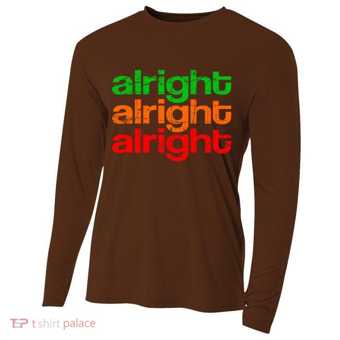 Retro Alright Logo Cooling Performance Long Sleeve Crew