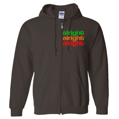 Retro Alright Logo Full Zip Hoodie