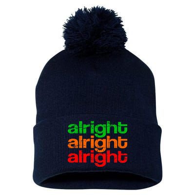 Retro Alright Logo Pom Pom 12in Knit Beanie