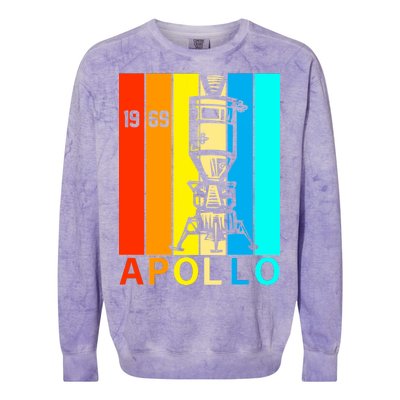 Retro Apollo 11 50th Anniversary 1969 Colorblast Crewneck Sweatshirt