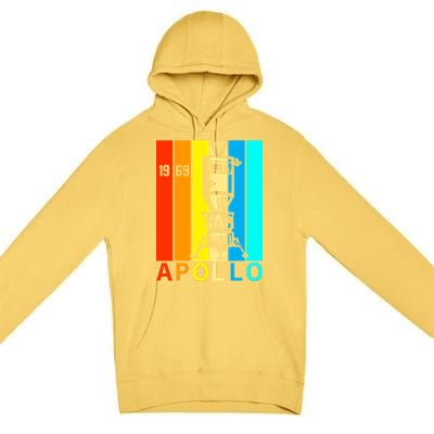 Retro Apollo 11 50th Anniversary 1969 Premium Pullover Hoodie