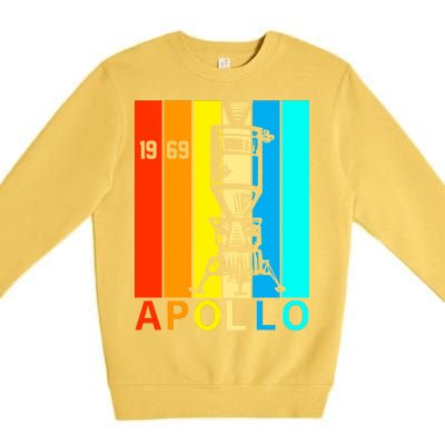 Retro Apollo 11 50th Anniversary 1969 Premium Crewneck Sweatshirt