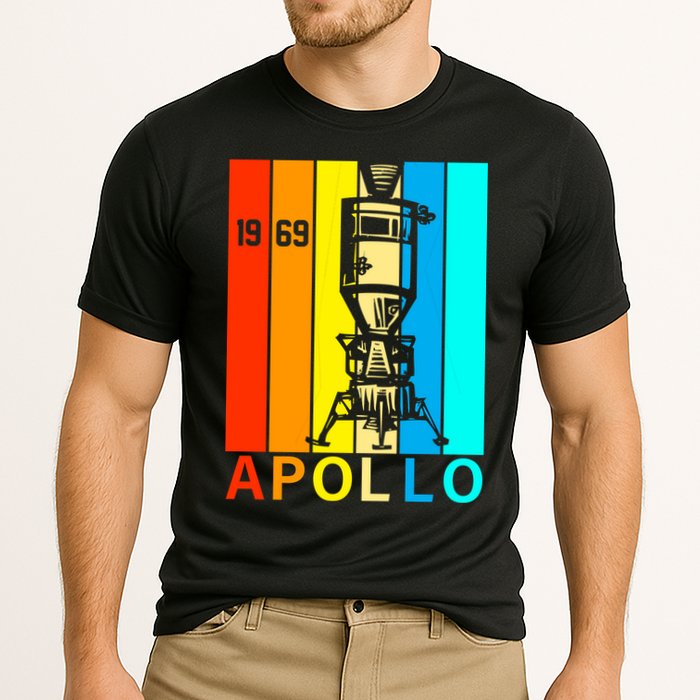 Retro Apollo 11 50th Anniversary 1969 Cooling Performance Crew T-Shirt