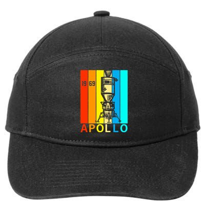 Retro Apollo 11 50th Anniversary 1969 7-Panel Snapback Hat