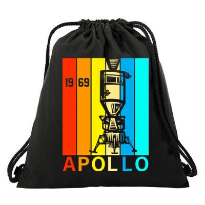 Retro Apollo 11 50th Anniversary 1969 Drawstring Bag