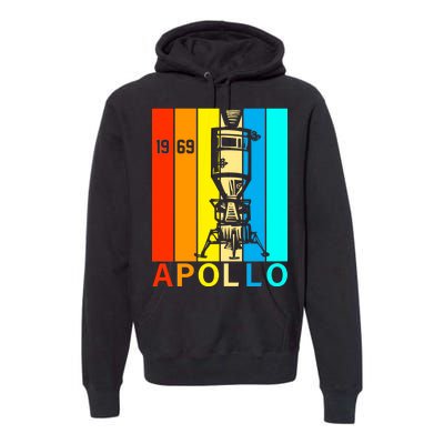 Retro Apollo 11 50th Anniversary 1969 Premium Hoodie