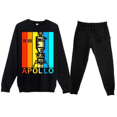 Retro Apollo 11 50th Anniversary 1969 Premium Crewneck Sweatsuit Set