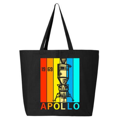 Retro Apollo 11 50th Anniversary 1969 25L Jumbo Tote