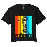 Retro Apollo 11 50th Anniversary 1969 Women's Crop Top Tee