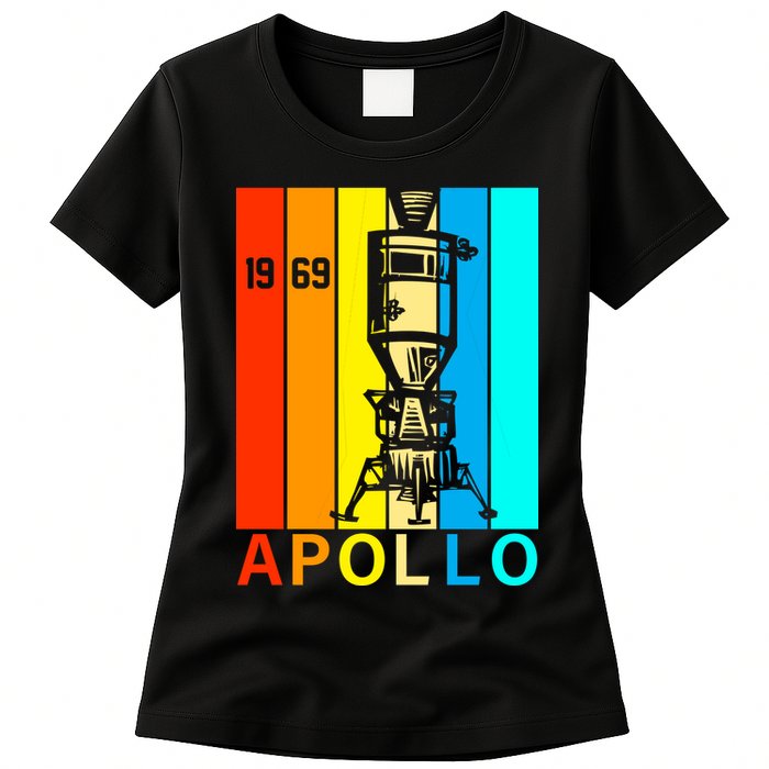 Retro Apollo 11 50th Anniversary 1969 Womens T-Shirt