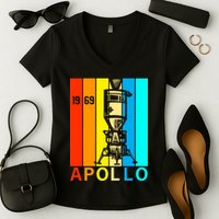 Retro Apollo 11 50th Anniversary 1969 Women's V-Neck T-Shirt