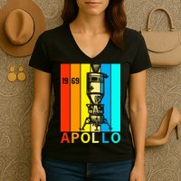 Retro Apollo 11 50th Anniversary 1969 Women's V-Neck T-Shirt
