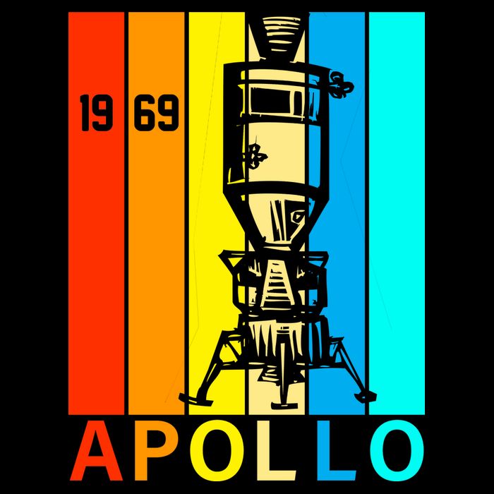 Retro Apollo 11 50th Anniversary 1969 Women's V-Neck T-Shirt