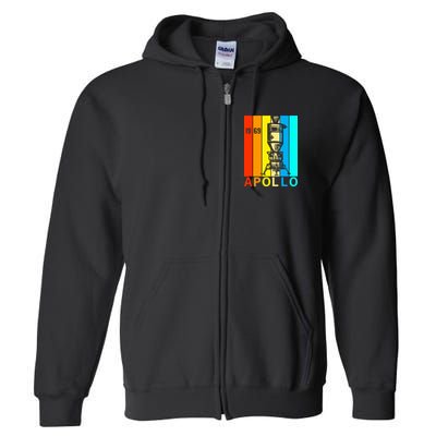 Retro Apollo 11 50th Anniversary 1969 Full Zip Hoodie