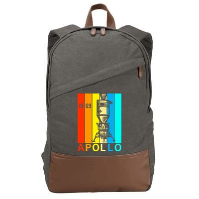 Retro Apollo 11 50th Anniversary 1969 Cotton Canvas Backpack