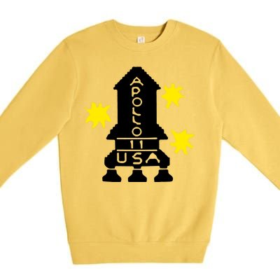 Retro Apollo 11 Spaceship Premium Crewneck Sweatshirt