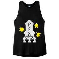 Retro Apollo 11 Spaceship Ladies PosiCharge Tri-Blend Wicking Tank