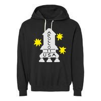 Retro Apollo 11 Spaceship Garment-Dyed Fleece Hoodie