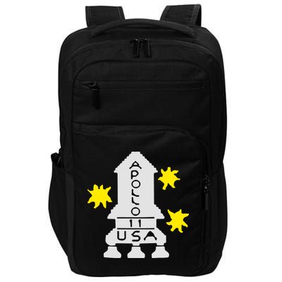 Retro Apollo 11 Spaceship Impact Tech Backpack