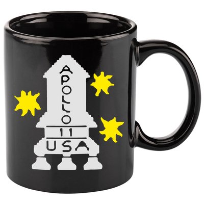Retro Apollo 11 Spaceship 11oz C Handle Ceramic Mug