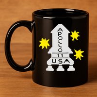 Retro Apollo 11 Spaceship 11oz C Handle Ceramic Mug