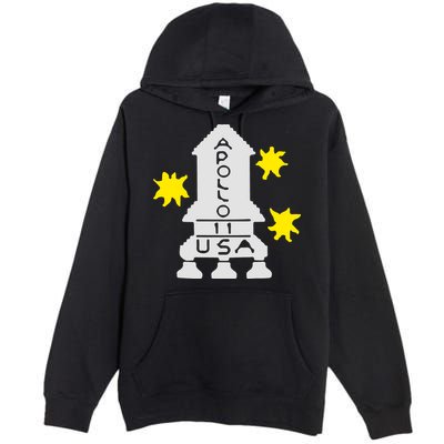 Retro Apollo 11 Spaceship Premium Pullover Hoodie