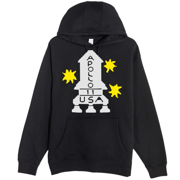 Retro Apollo 11 Spaceship Premium Pullover Hoodie