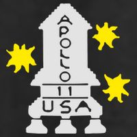 Retro Apollo 11 Spaceship Microfiber Hand Towel