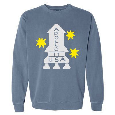 Retro Apollo 11 Spaceship Garment-Dyed Sweatshirt