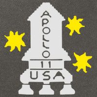 Retro Apollo 11 Spaceship Cotton Canvas Backpack