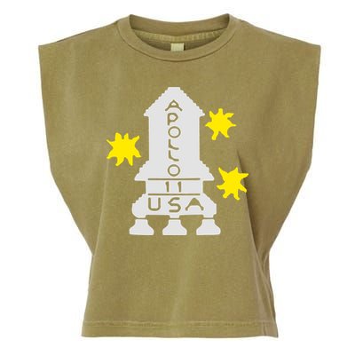 Retro Apollo 11 Spaceship Garment-Dyed Women's Muscle Tee