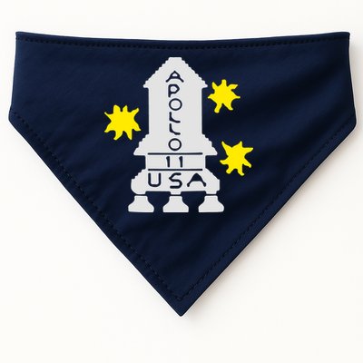 Retro Apollo 11 Spaceship USA-Made Doggie Bandana