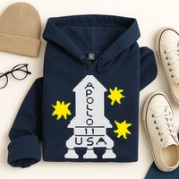 Retro Apollo 11 Spaceship Hoodie