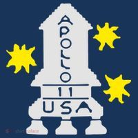 Retro Apollo 11 Spaceship Full-Length Apron With Pockets
