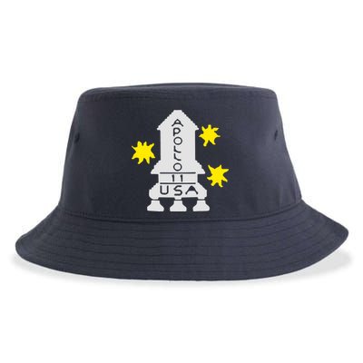 Retro Apollo 11 Spaceship Sustainable Bucket Hat