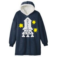 Retro Apollo 11 Spaceship Hooded Wearable Blanket