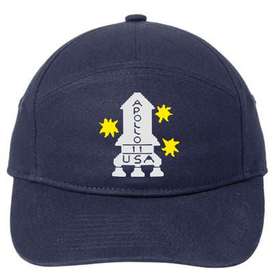 Retro Apollo 11 Spaceship 7-Panel Snapback Hat