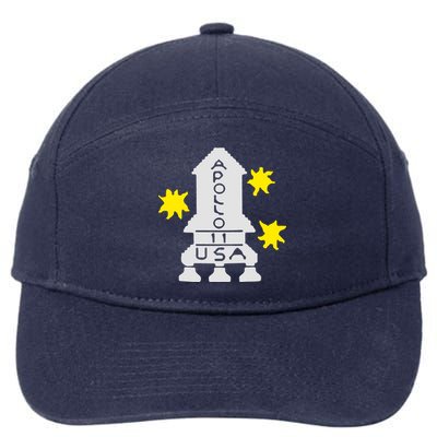 Retro Apollo 11 Spaceship 7-Panel Snapback Hat