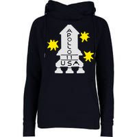 Retro Apollo 11 Spaceship Womens Funnel Neck Pullover Hood