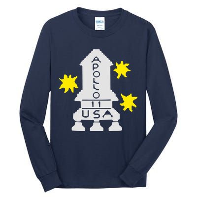 Retro Apollo 11 Spaceship Tall Long Sleeve T-Shirt