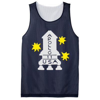 Retro Apollo 11 Spaceship Mesh Reversible Basketball Jersey Tank