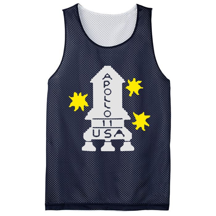 Retro Apollo 11 Spaceship Mesh Reversible Basketball Jersey Tank