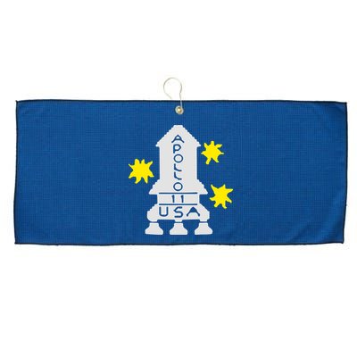 Retro Apollo 11 Spaceship Large Microfiber Waffle Golf Towel